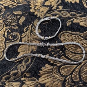 Effy Silver, 18k Gold diamond necklace and Bracelet - Women's Jewelry